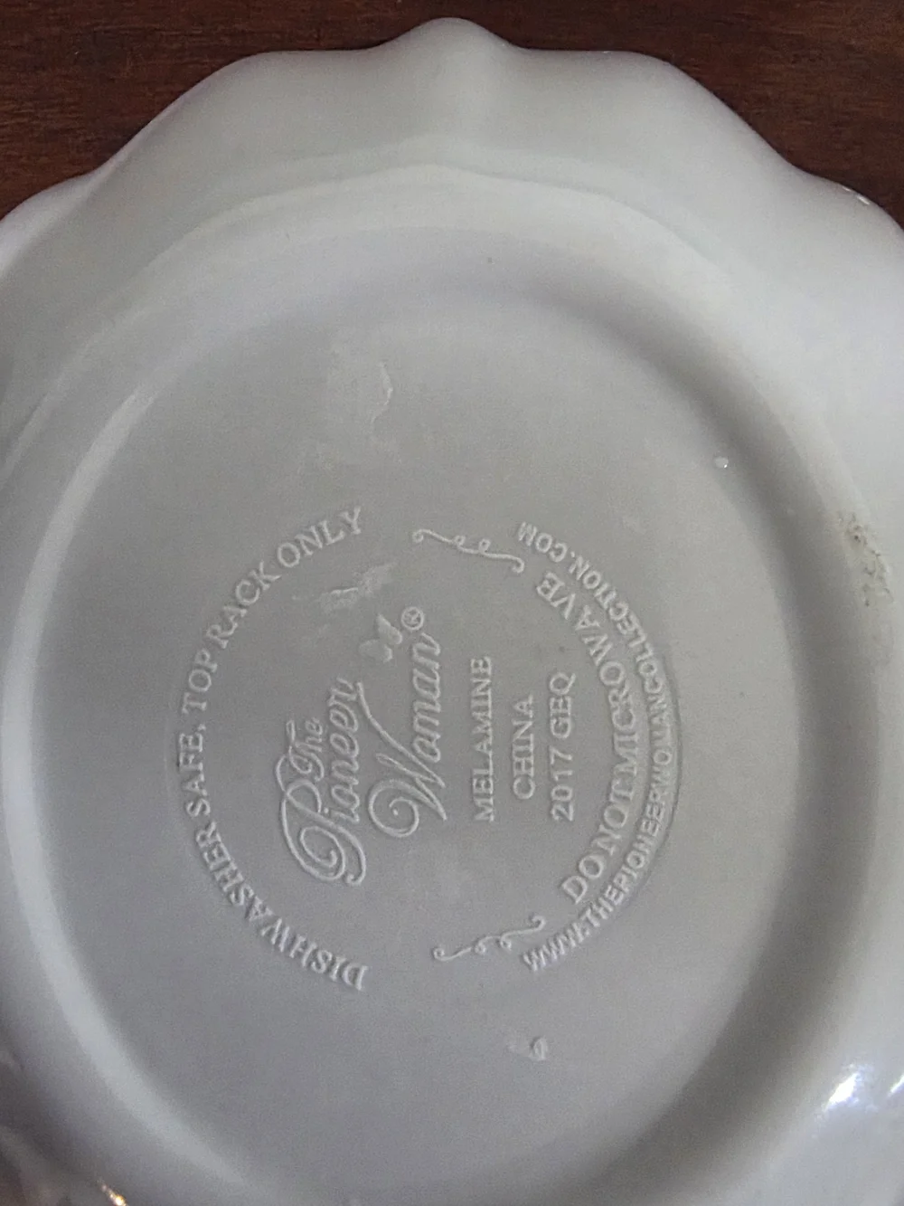 The Pioneer Woman White Ceramic Spoon Rest with Multicolor Floral Accents